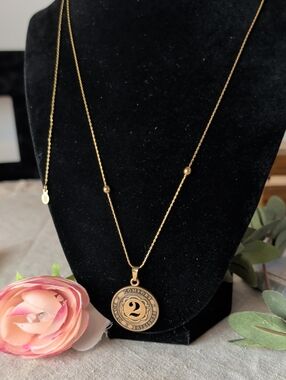 Alex and Ani Number 2 Necklace Gold Tone Adjustable Numerology Pendant 2017